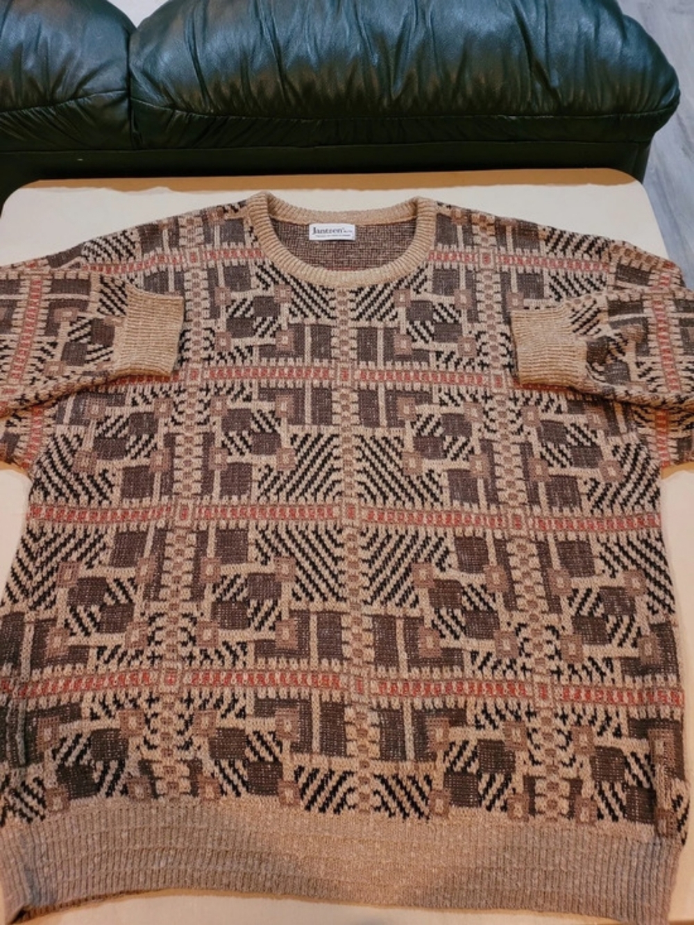 Jantzen Men's Geometric Crewneck Sweater XL